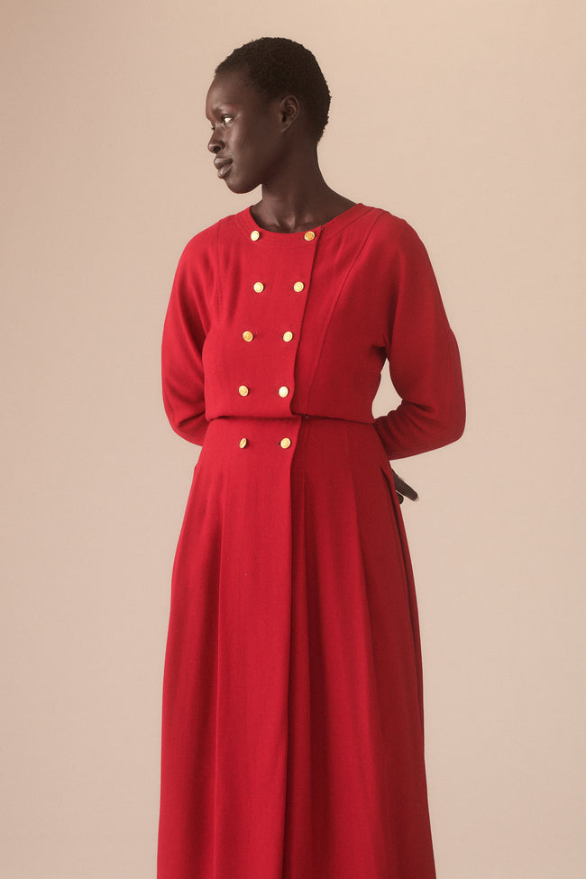 vintage red dress